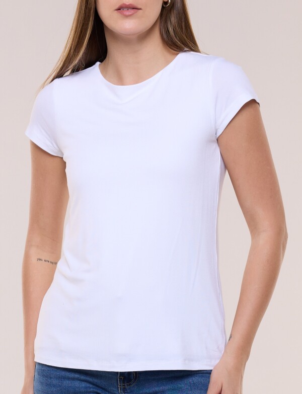 Remera Basica Manga Corta BLANCO