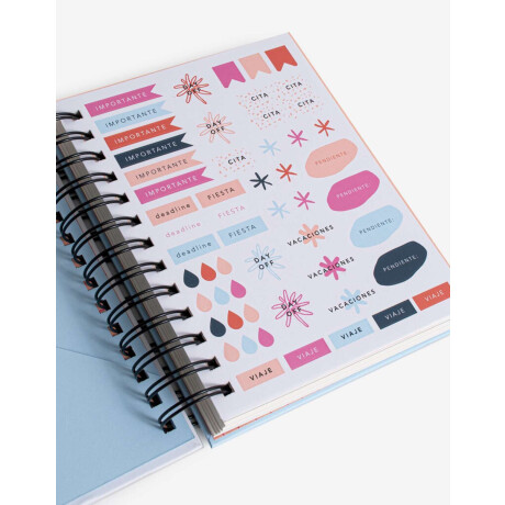 Agenda 2026 Diaria Flores Combinacion Multicolor