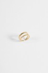 Anillo acero doble dorado
