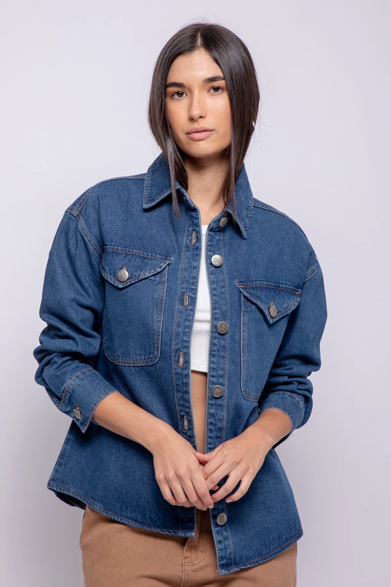 SOBRECAMISA THAIS Azul Oscuro