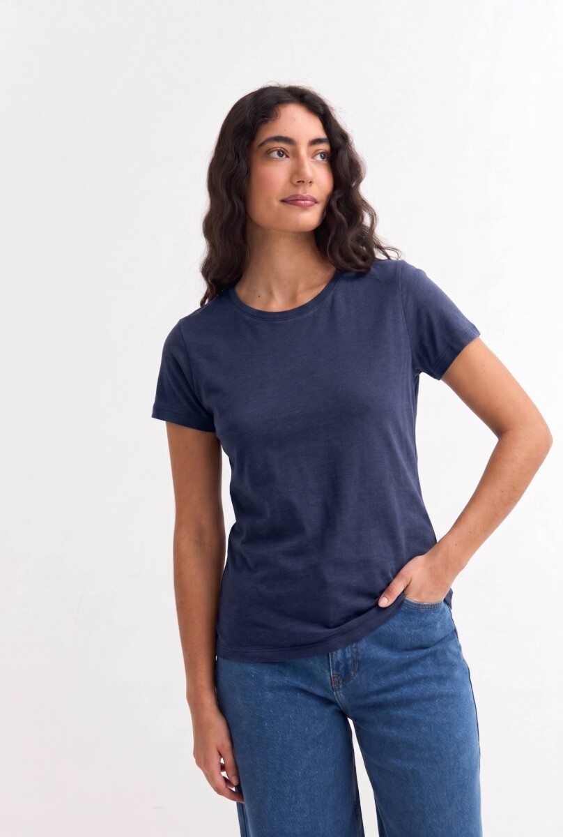 Remera cuello redondo ICONIC 150 - Azul marino 