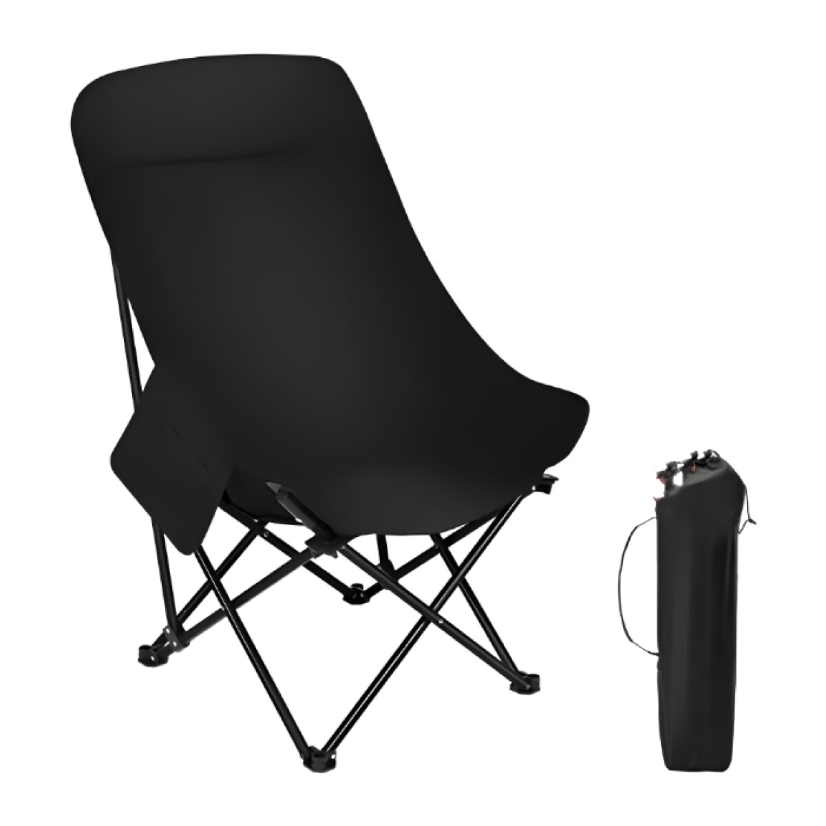 Silla Moon Chair Plegable Reforzada - NEGRO 