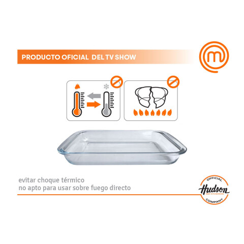 Asadera Hudson Vidrio Templado Rectangular Horno 29,5 cm