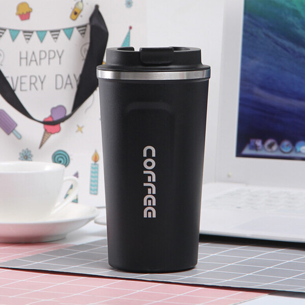 Vaso Térmico Coffee Mug 510 Ml Con Tapa Café Té Taza Jarra Variante Color Negro