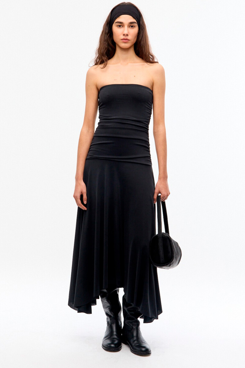 VESTIDO STRAPLESS AGNES Negro