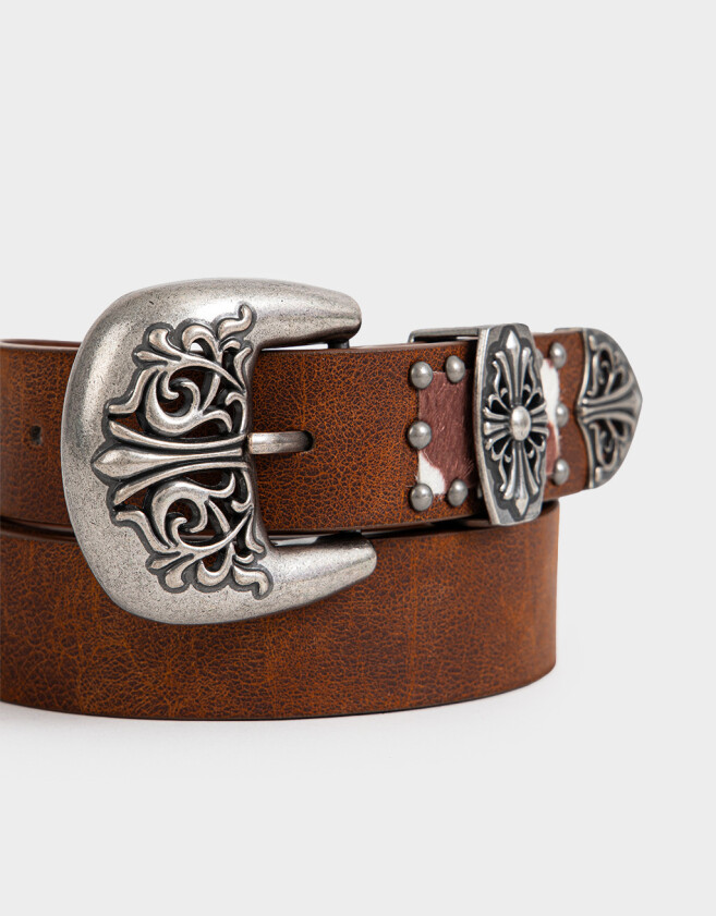 Cinturones y Fajas Cinturón Hebilla Metal - Marron Camel