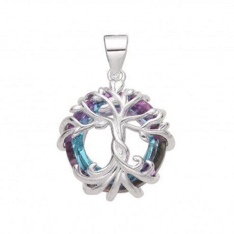 Dije de plata 925 con cristal, ÁRBOL DE LA VIDA. Dije de plata 925 con cristal, ÁRBOL DE LA VIDA.
