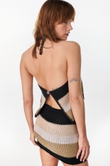 Falda Horizonte Negro/Beige