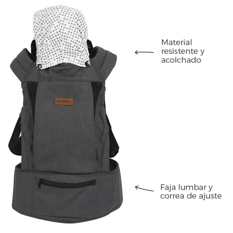 Mochila Porta Bebé Carestino con 3 Posiciones Gris Oscuro