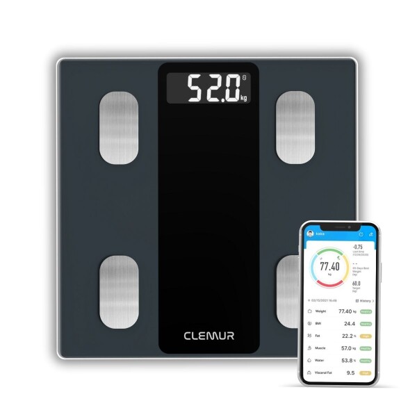 Balanza Inteligente De Baño Digital Pesa Smart App Bluetooth Imback Color Gris Oscuro Balanza Inteligente De Baño Digital Pesa Smart App Bluetooth Imback Color Gris Oscuro