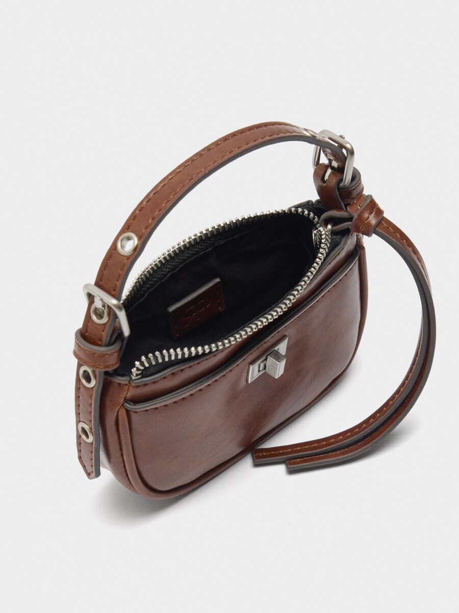 Charm Mini Bolso marron