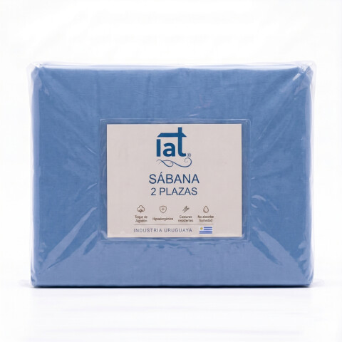 Juego De Sabanas 2 Plazas Toque Algodón Sommier Azul Celeste Juego De Sabanas 2 Plazas Toque Algodón Sommier Azul Celeste