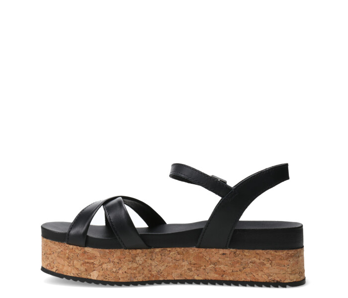 Sandalia con plataforma Preto