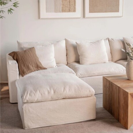 Sillon modular 3 cuerpos con chaise/puff Sillon modular 3 cuerpos con chaise/puff