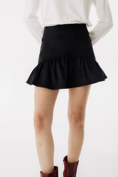 Falda Ula Corderoy Negro