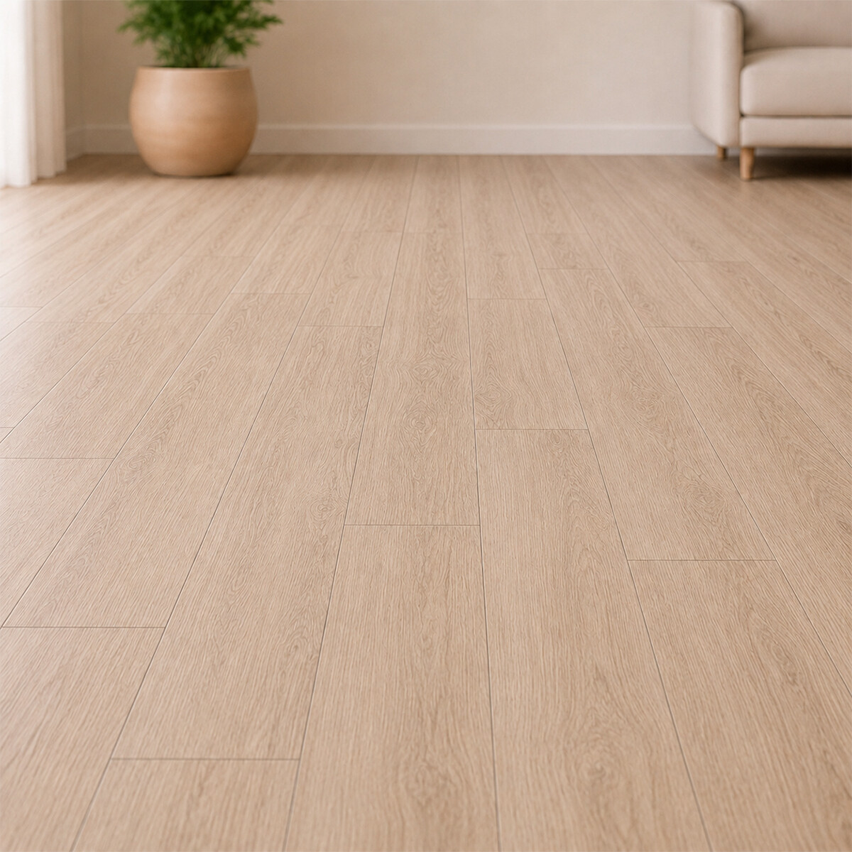 Vinílico autoadhesivo piso PVC 1m2 = 7 placas - Beige 