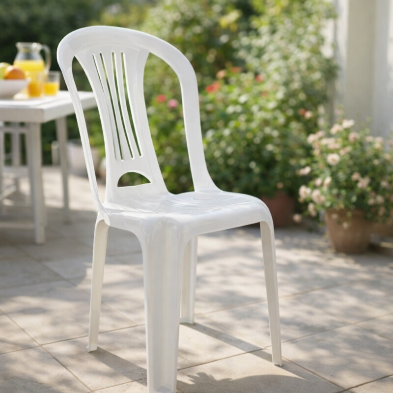 Silla Bistró sin apoya brazos BLANCO