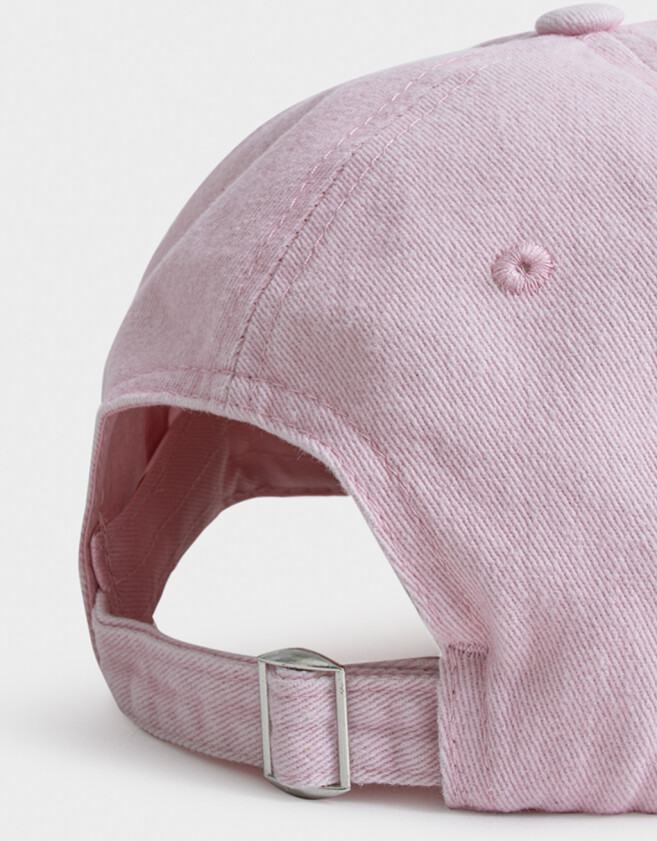 Caps Gorra Canvas Bordada - Rosa Claro