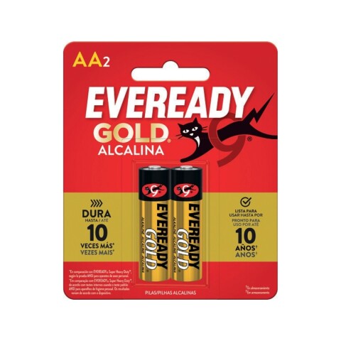 PILA ALCALINA EVEREADY GOLD AA BLISTER X 2 UNIDADES PILA ALCALINA EVEREADY GOLD AA BLISTER X 2 UNIDADES