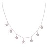 Conjunto Nakki estrellas-Plata rodinada 925 -Topacio blanco-CJ2038 conpiedra