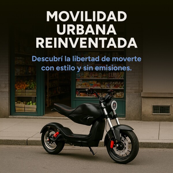 Moto Electrica Gogreen Shadow 2000W 20Ah 55 Km/h Alarma Led Variante Color Negro