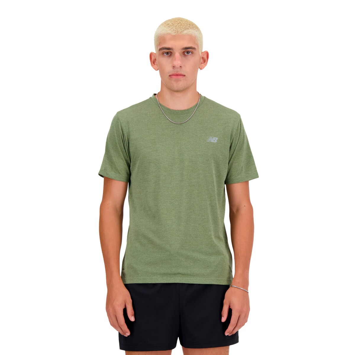 Remera New Balance de Hombre - ATHLETICS RUN - MT41253DEK - GREEN 