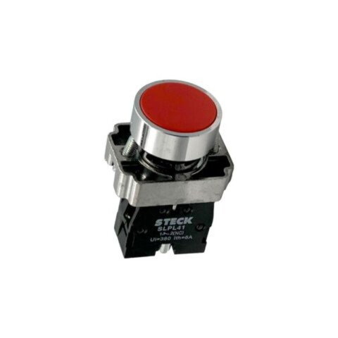 CABEZAL P/ PULSADOR MET. ROJO 22MM - STECK CABEZAL P/ PULSADOR MET. ROJO 22MM - STECK