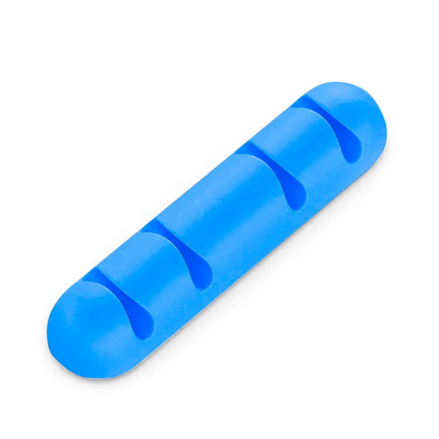 Organizador Cables Guia 4 Lineas Adhesivo Pared Escritorio - Variante Color  Azul — Atrix