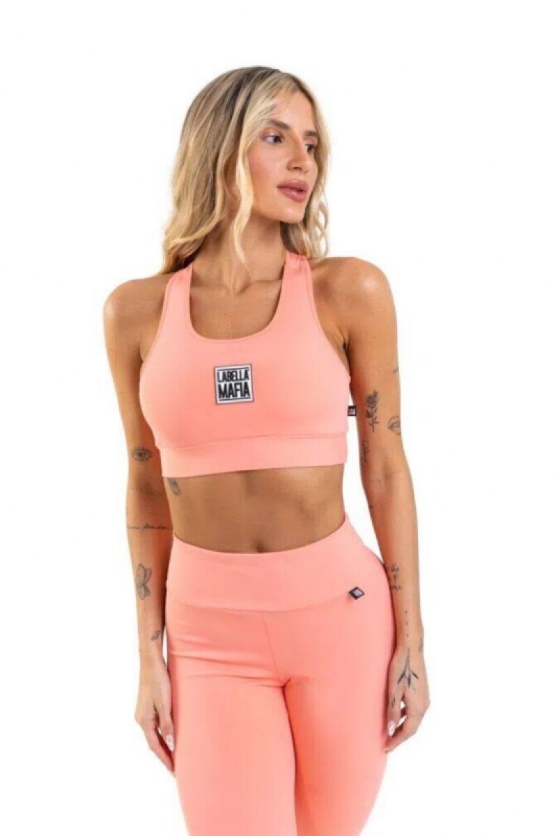 TOP DEPORTIVO COLOR CORAL BY LA BELLAMAFIA 