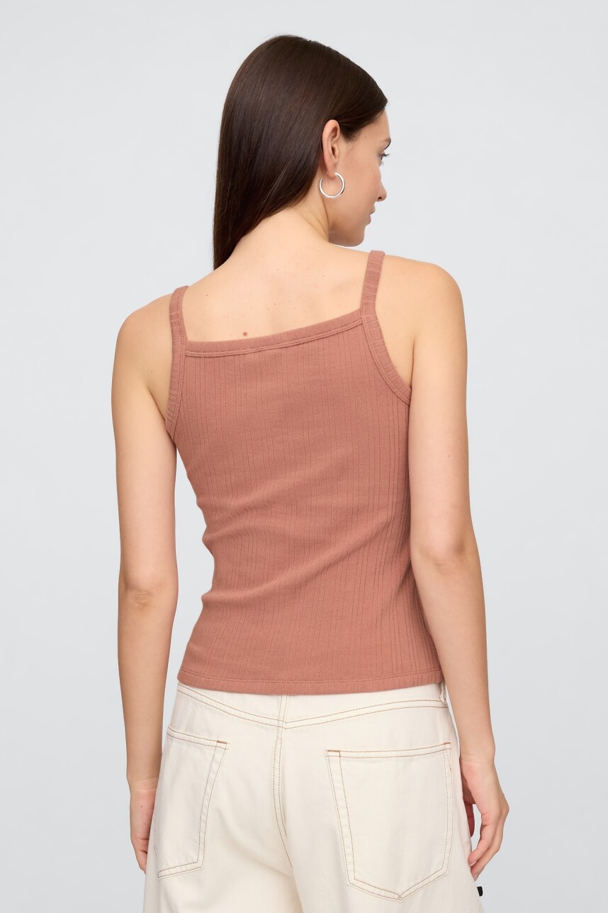 Musculosa Cuello Cuadrado Mujer Faded Cedar