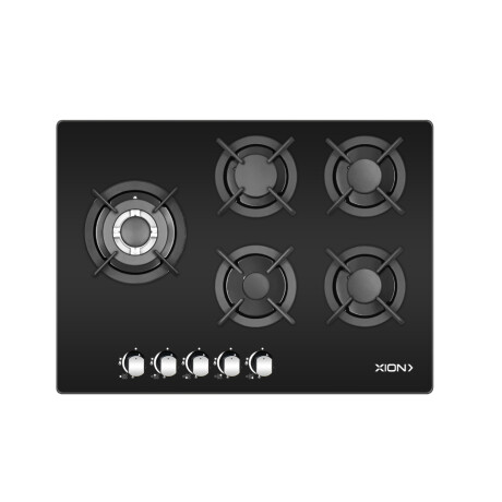 anafe 5 hornallas vidrio templado COLOR UNICO