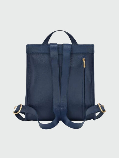 Longchamp -Mochila de cuero, Le foulonné Azul