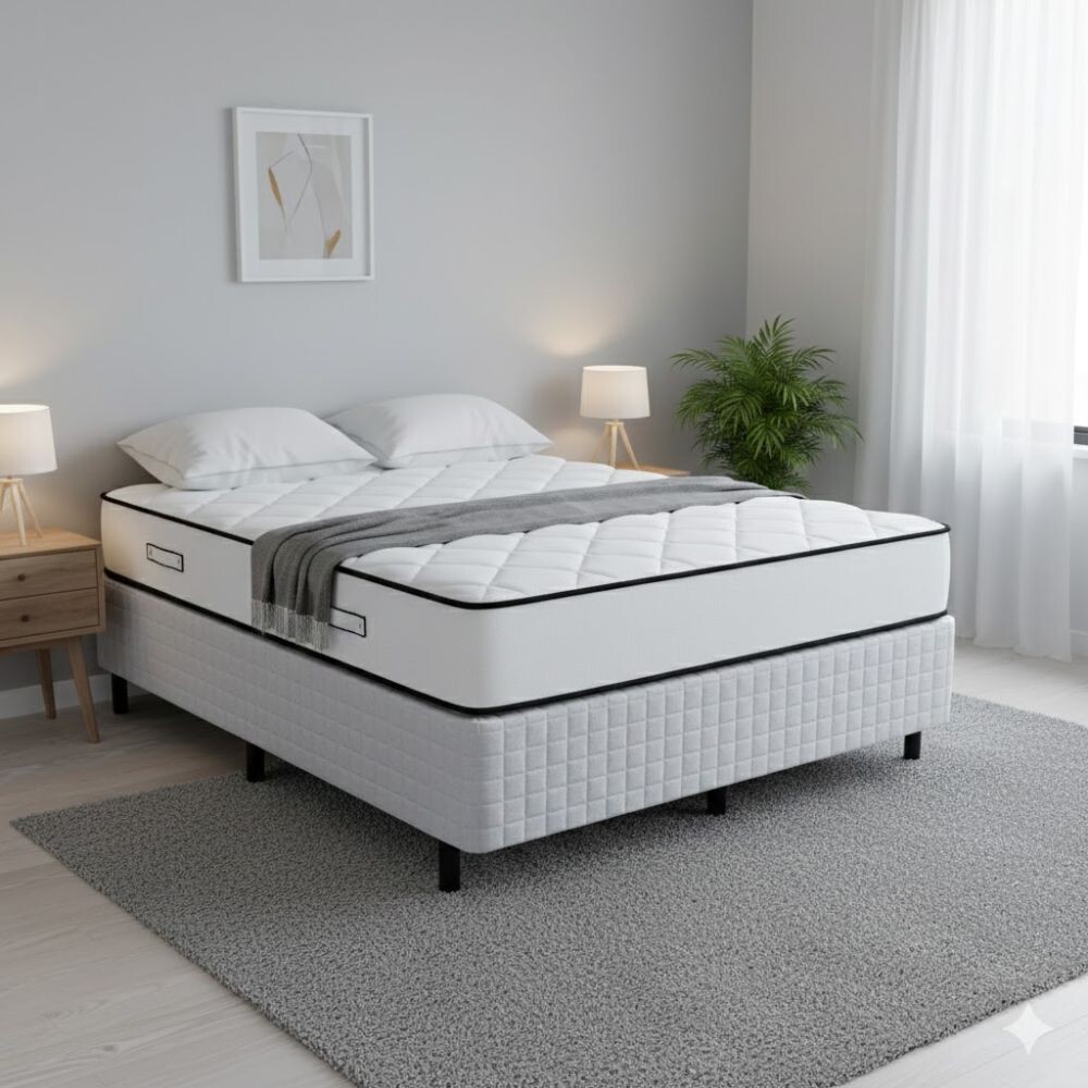 BOX PLAZA Y MEDIA BASE DE SOMMIER CAMA PREMIUM BOX PLAZA Y MEDIA BASE DE SOMMIER CAMA PREMIUM