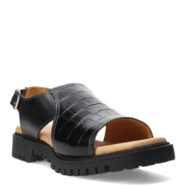 Sandalia de Mujer Furtiva Negro (Croco)
