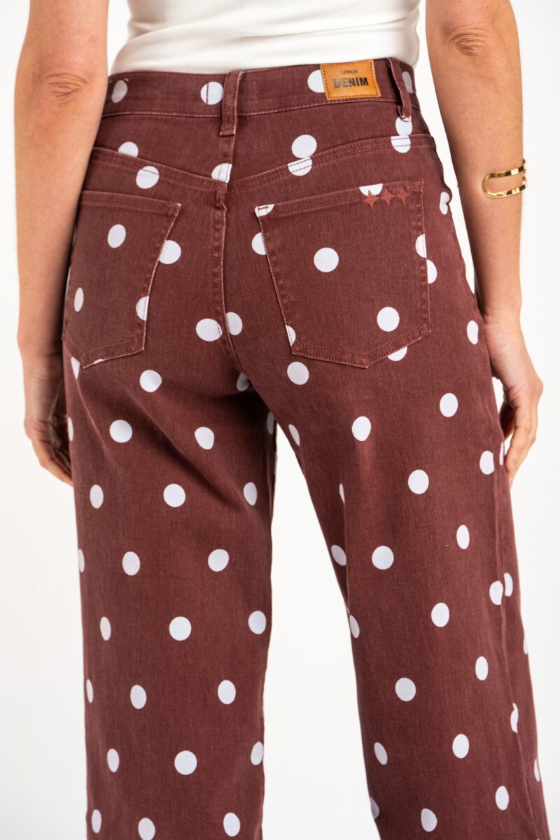 Jean Print Lunares Rojo
