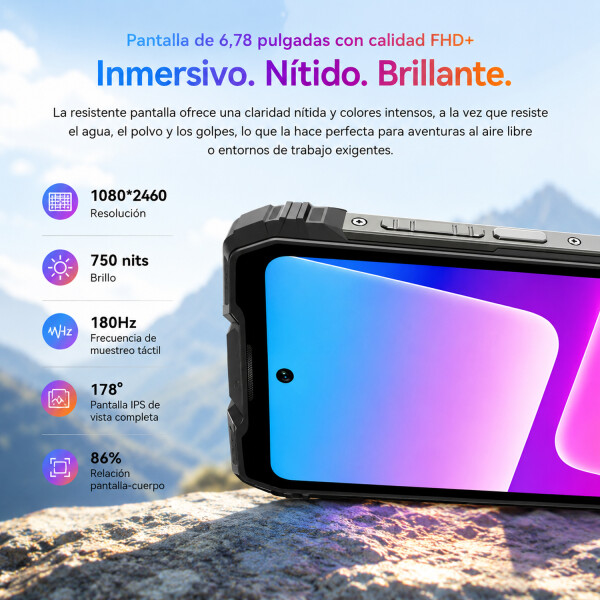 Blackview Rock 3 32(8+24)gb Ram 256gb 4g Robusto De Trabajo + Regalo PK BLACKVIEW ROCK 3 8/256 4G NEGRO +REGA