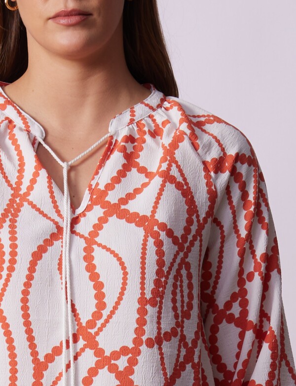 Blusa Cordel Printed MULTI/ANARANJADO