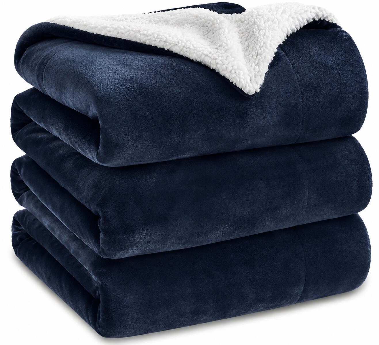 Frazada Manta Polar con Corderito 1 Plaza 200x150cm - Azul 
