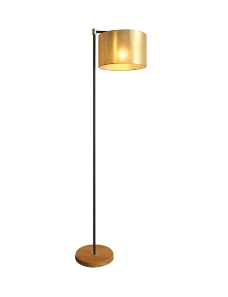 LAMPARA DE PIE 32x40x152CM SEDA/METAL DORADO/NEGRO LAMPARA DE PIE 32x40x152CM SEDA/METAL DORADO/NEGRO