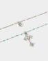Collares Cortos Religioso Collar Corto Con Cruz - Plateado