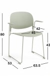 Silla Stacks Arm Gris