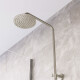 DUCHA EXTERNA BARRAL C/TRANSF SATINADO-CEPILLADO SALEMI GRIS-BRUSHED NICKEL
