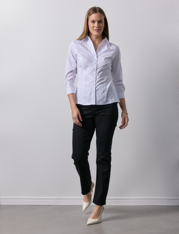 Camisa Tablitas BLANCO