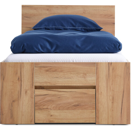 Estructura Cama Limfjorden 90X200 3 Cajones Roble