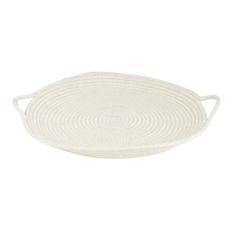 Bandeja de algodon trenzado con asas Bandeja de algodon trenzado con asas