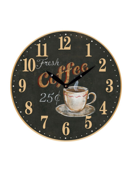 RELOJ DE PARED MDF D28.8X3.5CM COFFEE RELOJ DE PARED MDF D28.8X3.5CM COFFEE