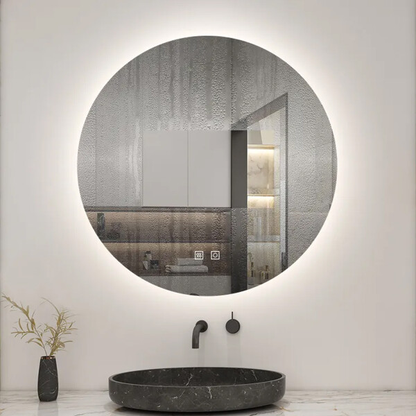 Espejo Led Redondo Para Baño Función Desempañado Led02 60cm ESPEJO REDONDO LED02 60CM LED INTERIOR