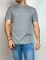 T-shirt lisa con logo bordado Tao Gris