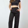 Pantalon Dama Lino Black