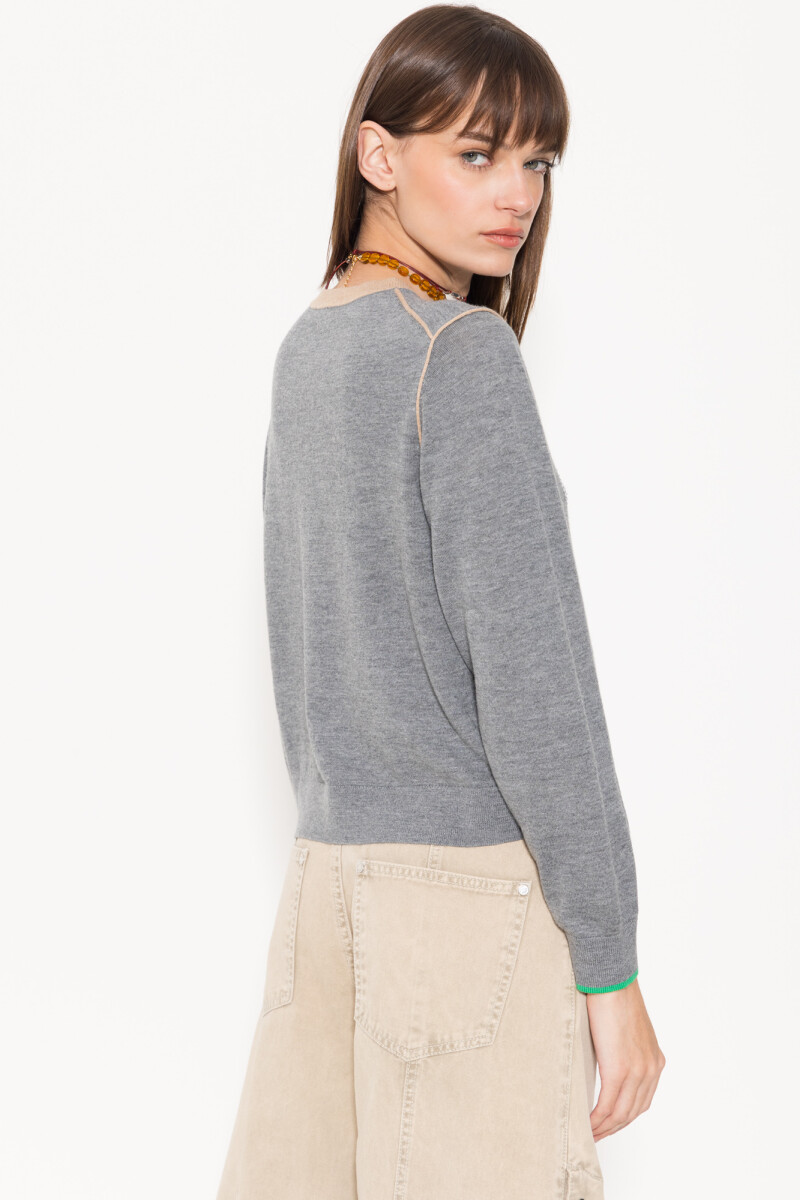 SWEATER MUSHROOM Gris